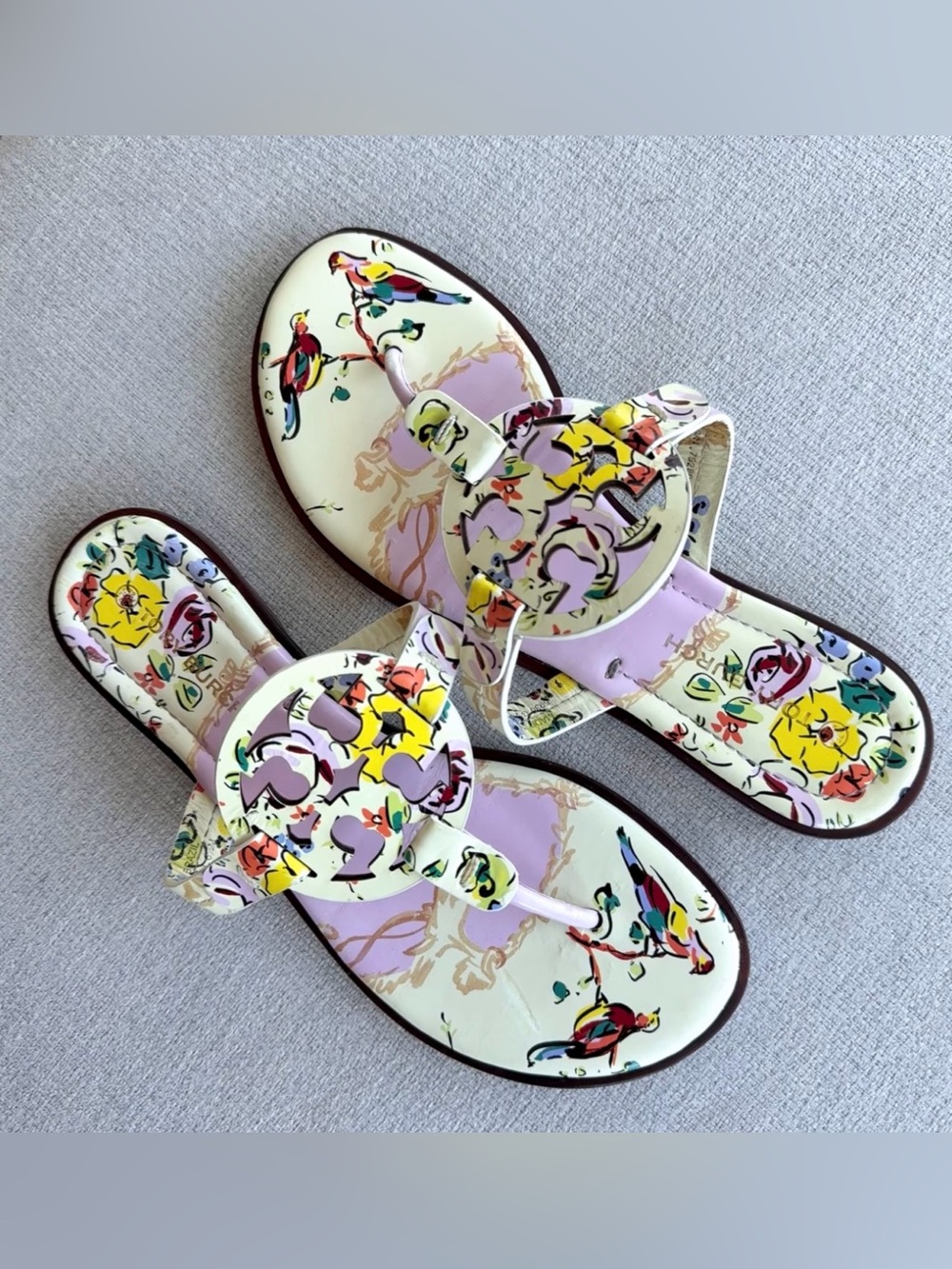 Tory Burch Miller Pink Porcelain Floral Sandal